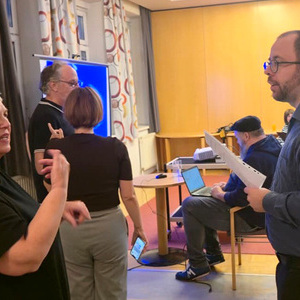 Übersetzerin Angelika Schönherr mit Peter Berger
